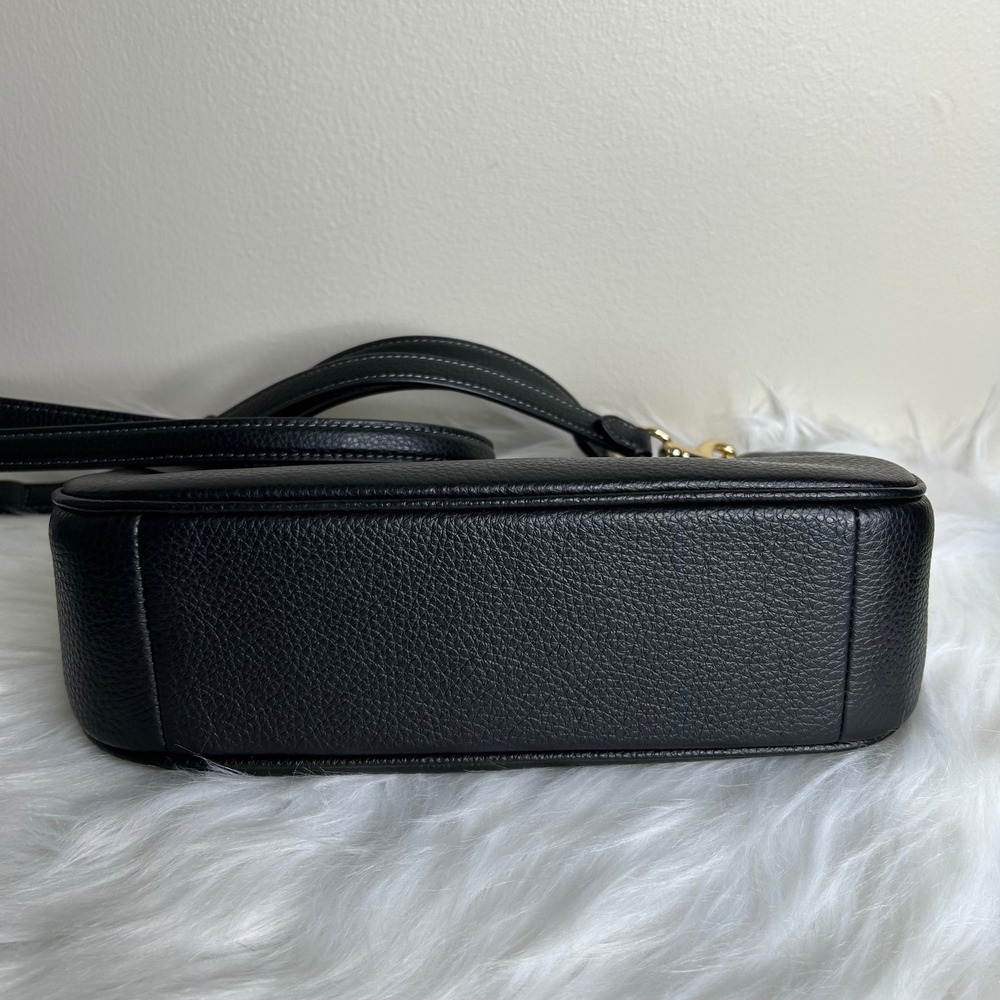 Coach Teri Black Pebbled Leather Shoulder Bag Excellent - Picture 4 of 12